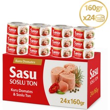 Sasu Kuru Domatesli & Soslu Ton Balığı 24X160G Bütün Dilim