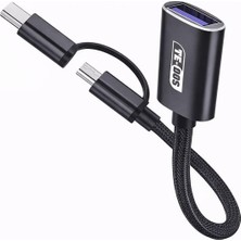 Starseven USB Otg Adaptör USB To Micro USB Dönüştürücü Kablo Flash Bellek Klavye Mouse Gamepa