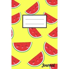 Starseven Watermelon Journal: Cute Kawaii Watermelon Pattern Kids Teens Adult 120 Wide Ruled 6"x 9"