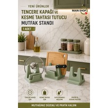 MAİN SHOP Tencere Kapağı ve Kesme Tahtası Tutucu Stand Tezgah Üstü Mutfak Düzenleyici Organizer 1 Adet M-446