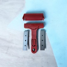 Starseven Wespa Kazıyıcı Bıçak, Kırmızı Plastik Saplı, Değiştirilebilir Metal Bıçaklı, 2 Yedek Dahil