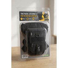 Butik Olea Tactical Siyah Bölmeli Bel ve Bacak Çantası Su Geçirmez 1900 Denye Kumaş