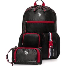 Starseven U.s. Assn. U.s. Polo. Assn. Unisex Okul Çanta Seti PLSET2404041,SIYAH Tek Ebat