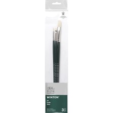 Starseven Winsor & Newton Winton Fırçası, Uzun Saplı, 3'lü Paket, #2
