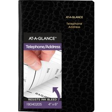Starseven At-A-Glance Telefon Adres Defteri, 600+ Giriş, 10,16 x 15,24 Cm, Tasarımcı, Siyah (8040205)