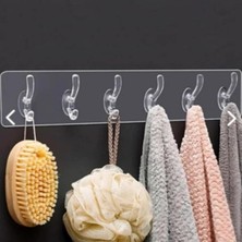 Starseven Bybaby 5'li Şeffaf Süper Yapışkan Askı, Banyo, Mutfak Düzenleyici Askı, Kendinden Yapışkanlı