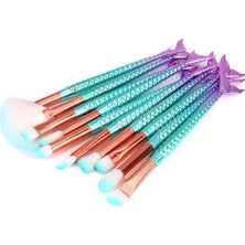 Starseven 10 Lu Set Denizkızı Makyaj Ince Fırça Set Güzellik Kozmetik Ekipmanları