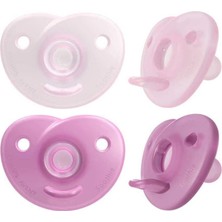 Starseven Soothie Emzik, 0‑6 Ay Kız Bebekler Için, 2’li Paket, Ortodontik Silikon, Bpa Içermez,