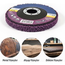 Starseven Mor 115 mm Parlatma Diski Döküm Metal Ahşap Yüzeyler Için Pas Boya Sökücü Flap Disk
