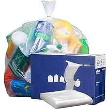 Starseven Plasticplace 32-33 Galon Torbası 1,5 Mil Şeffaf Ağır Hizmet Kutusu Astarı 83,8 cm x 99,0 cm