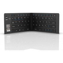 Starseven 579BT 3.0 Rechargeable Foldable Si̇lver Keyboard
