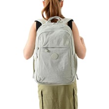 Starseven Bagacar Bolsas 1092 Su Geçirmez Ithal Krinkıl Kumaş Bölmeli Okul Günlük Sırt Çantası Siya