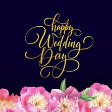 Starseven Independently Published Watercolor Guestbook With Pink Peony Flowers, Cover In Navy Blue, Inside Wi