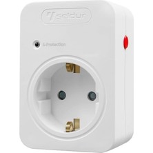 Starseven Şok Akım Korumalı Fiş-Priz, 16A-250V, Max 3600W 720 Joule, Reset Edilebilir, Sürekli Koruma, Top
