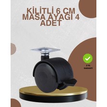Starseven Kilitli Mobilya Ayağı 6 cm 4’lü Set Zemin Korumalı