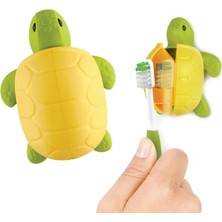 Starseven Flipper Fun Animal Kaplumbağa Fırçası Kapağı - Kapaklı Çocuk Fırçası Tutacağı - Banyo Için