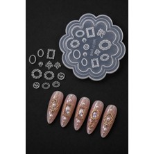 Easy Beauty Nail Art Silikon Kalıp 3D Nail Art Desen Kalıbı, Tırnak Süsleme Desen Charm Tırnak Çarm