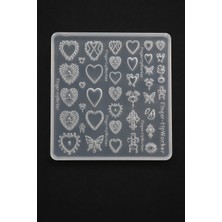 Easy Beauty Nail Art Silikon Kalıp 3D Nail Art Desen Kalıbı, Tırnak Süsleme Desen Charm Tırnak Çarm