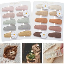 Starseven Fancy Clouds 20'li Paket Bebek Saç Klipleri Kızlar Için Yürümeye Başlayan, Nötr Kumaş Çıtçıtlı Klip