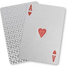 Starseven Silver Iskambil Kağıdı Kaygan Plastik Su Geçirmez Oyun Kağıdı CIN381SLV