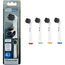 Starseven Denthauz Charcoal - Ekstra Beyazlık Fırçası Başlığı - 4 Adet Yedek Başlık
