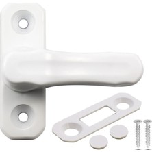Starseven Bebek Çocuk Pvc Kapı Pencere Emniyet Kilidi Mandalı Cam Hırsız Kilidi Beyaz