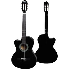 Starseven CG-396BK Solak Klasik Gitar Siyah Renk Full Set Sap Ayarlı 4/4 Yetişkin Boy