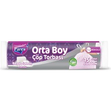 Starseven Parex Büzgülü Torbası Beyaz Sabun Kokulu Orta Boy 15'li