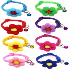 Starseven Ponpon Çiçekli Boyun Tasması 19X1 cm Kırmızı