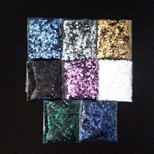 Starseven Gli̇tter Altigen Süsleme Pulu Nai̇l Makyaj Set 15 Gram x 8 Renk 120 Gram