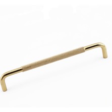 Starseven Tırtıklı Altın Gold Metal Kulp 224 mm 22.4 cm Mobilya Çekmece Dolap Dolabı Kapak Kulpları