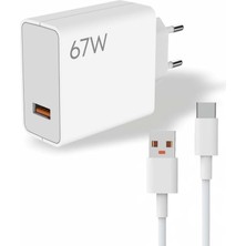 Starseven Pdateknoloji 67W Turbo Adaptörü Data Kablosu Beyaz Ms-22 2ın1 (Yerli Üretim)