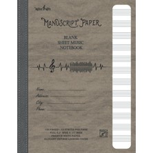 Starseven Manuscript Paper | Blank Sheet Music | 120 Pages 12 Staves Per Page | Full 8,5'' Wide x 11