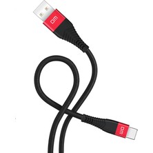 Starseven Dm SL003 USB To 3A Data Kablosu Siyah 1.2 Metre