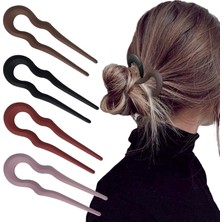 Starseven Frdtluthw 13,8 cm U Şekilli Saç Çatalı Buzlu Fransız Saç Iğnesi Kadın Kız Çocukları Için (4'lü Pake