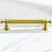 Starseven Selçuklu (128 mm - 12.8 Cm) Gold Metal Mobilya Mutfak Çekmece Dolap Dolabı Kulbu Kulpu Kulpları