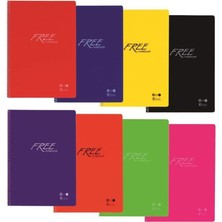 Starseven Color A4 80 Yp. Çizgili Pp Kapak Spiralli Free Defter