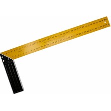 Starseven Rayno Profesyonel Marangoz Gönyesi - Alüminyum Gövdeli Paslanmaz Çelik Cetvel - L Tipi 90 Derece Ha