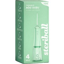 Starseven Steriball Irrigator Ağız Duşu Yeşil - 4 Temizlik Modu, 360° Dönebilen Başlık, 0,60 mm Ince Su