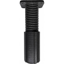 Starseven Kare Başlı Siyah Ayarlanabilir Destek Ayağı 9.5X17 cm Sert Plastik Mobilya Dolap Masa Ayağı