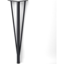 Starseven Üçgen 71 cm Siyah Metal Masa Sehpa Ayağı Dayanıklı Mobilya Destek Yükseltici Ayak Tasarım