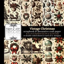 Starseven Independently Published Christmas Scrapbook And Decorative Paper: 24 Double-Sided Mat