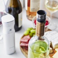 Starseven Zwilling Fresh & Save Vakumlu Şarap Tıpası Seti, 3 Parça, Gri