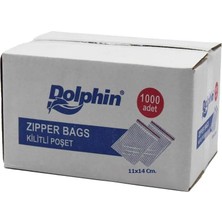 Starseven Dolphin Kilitli Şeffaf Buzdolabı Kilitli Saklama Poşeti Torba - 11X14 Cm. - 1000 Adet - Kutu