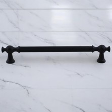 Starseven Kudret (192 mm - 19.2 Cm) Mat Siyah Metal Mobilya Mutfak Çekmece Dolap Dolabı Kulbu Kulpu Kulpları