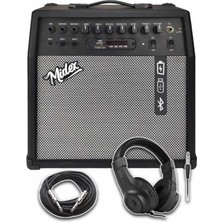 Starseven MGA-50HD Elektro Gitar Amfisi 50 Watt USB Şarjlı 4 Girişli (Kulaklık Kablo Dahil