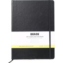 Starseven Bback Sketchbook 110 Gr. Çizgisiz Ivory Kağıt 21X29CM 72YP. Siyah Sert Kapak Defter