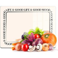Starseven Decovetro Cam Kesme Tahtası Sunumluk Good Life 20X30 cm