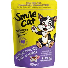 Starseven Smile Cat Pouch 85 gr Kısır Biftekli