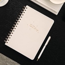 Starseven Paperora A5 Spiralli Sert Kapak Keten Kareli Tarihsiz Not Defteri
